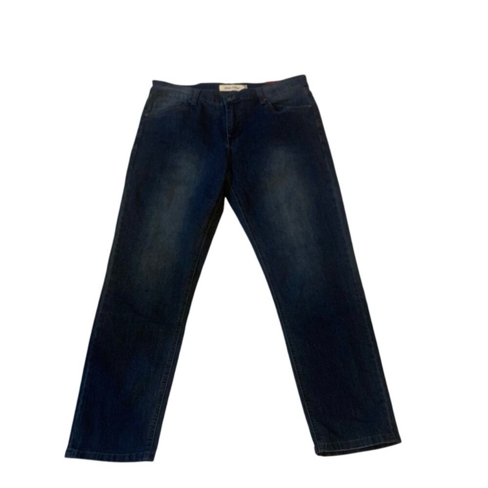 Stitches & Rivets Jeans Men 34*30 Blue Slim Fit Straight Leg Denim Faded Stretch
